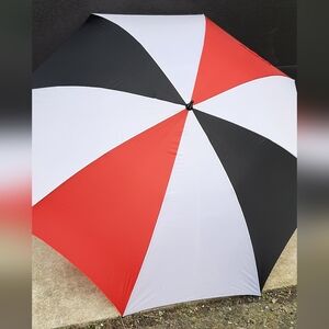 New Millen Golf Large Umbrella 59 in Diameter Red Black White Golfing Beach